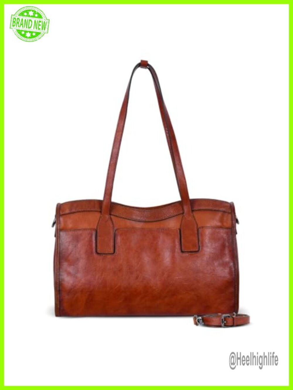Genuine Leather Shoulder Bag Large Tote for Women Fits 13 Inch Laptop